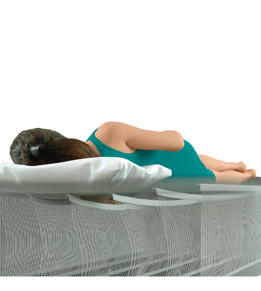 Materasso matrimoniale autogonfiante intex "airbed dura-beam pillow rest mid-rise" colore crema e pompa integrata 152x203x30 cm - cod. 64118nd